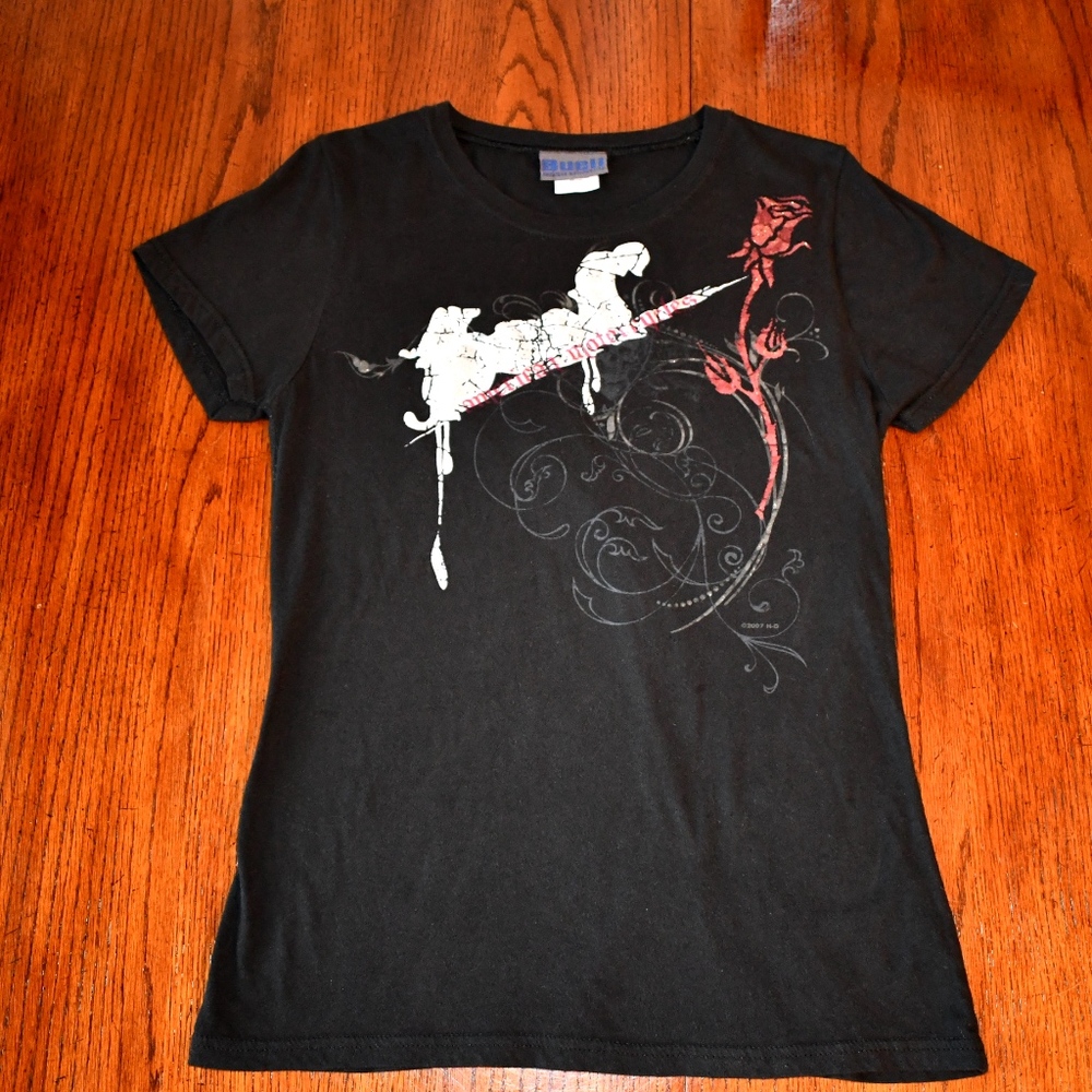 Buell Motorcycle Tee w/ Rose Women's Size XL